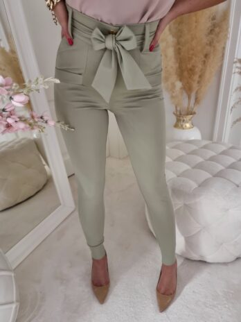 Spodnie materiałowe ELLE – pistacja