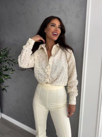 Koszula OVER SPRING bawełna – gold – wanilia