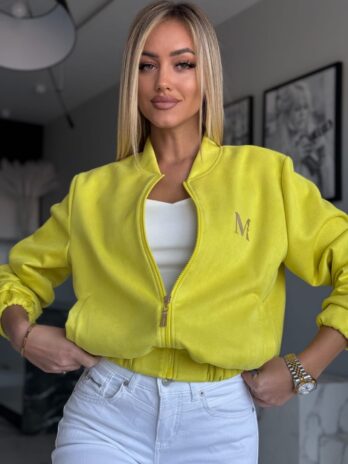 Zamszowa bomberka MARINA – cytrynka