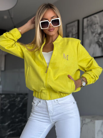 Zamszowa bomberka MARINA – cytrynka