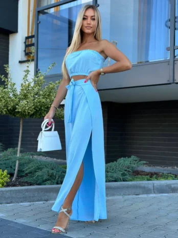 Spodnie LEILA – błękitne