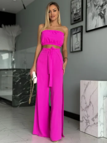 Spodnie LEILA – neonowy róż