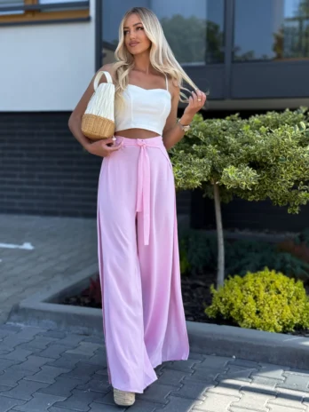 Spodnie LEILA – cukierkowy róż