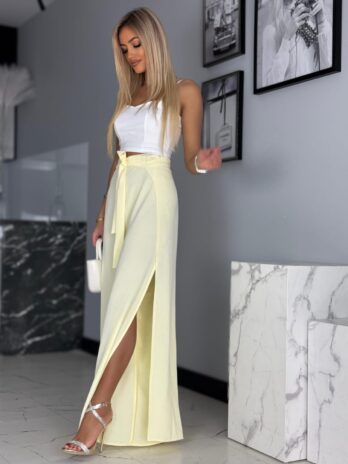 Spodnie LEILA – cytrynowe