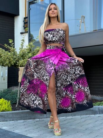 Komplet LORIS print – fioletowa pantera