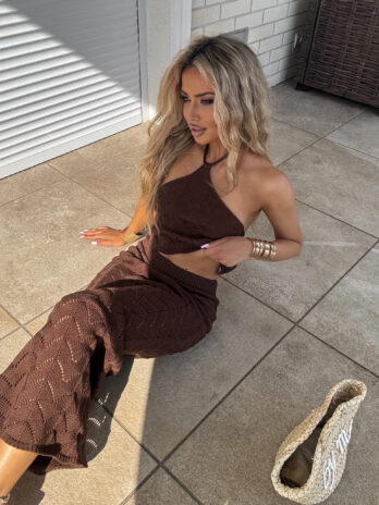 Komplet MARBELLA – czekoladowy