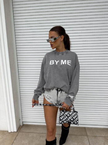 Dekatyzowana bluza DOSE – szara By Me