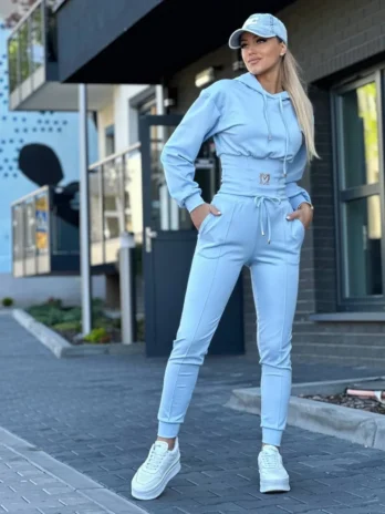 Dwuczęściowy komplet dresowy Marina – błękitny