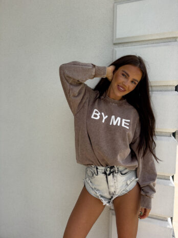 Dekatyzowana bluza DOSE – ciemny beż By Me