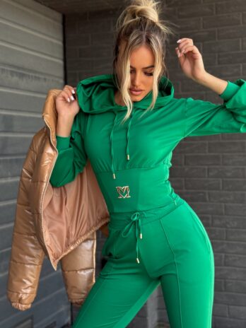 Dwuczęściowy komplet dresowy Marina – zielony
