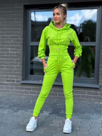 Dwuczęściowy komplet dresowy Marina – limonka