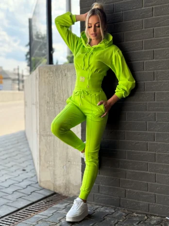 Dwuczęściowy komplet dresowy Marina – limonka
