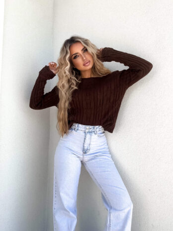 Sweter RICOTTA – czekoladowy By Me