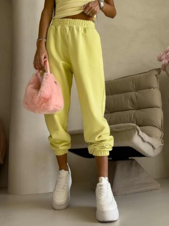 Spodnie dresowe CLASSIC – cytrynowe By Me